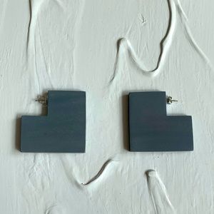 ELK the Label gray wood earrings NWT